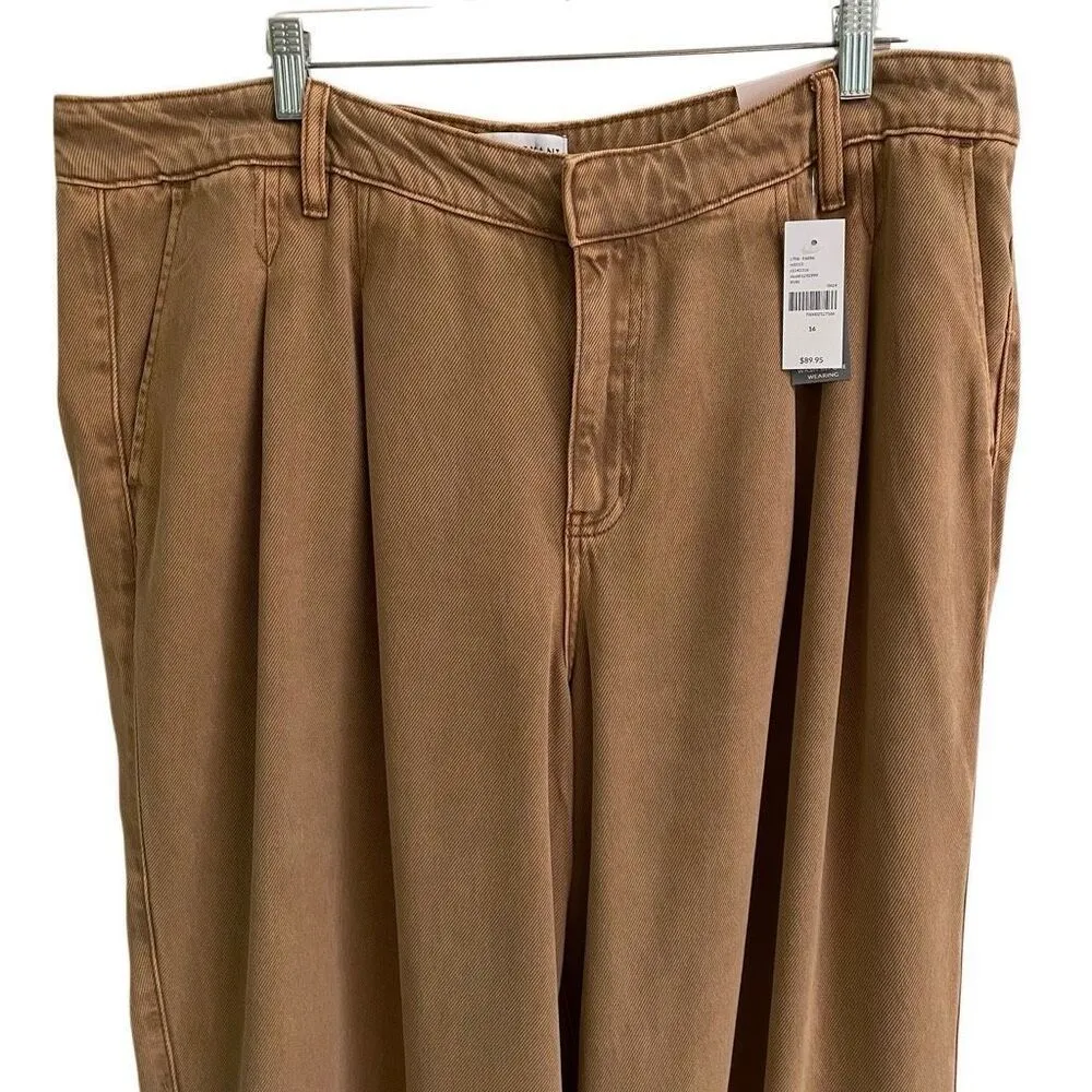 Lane Bryant Wide Leg Trouser Women’s 16 Mid Rise Camel/Tan NEW - Image 4