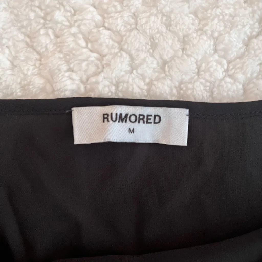 Rumored Barefoot mini slip Dress Black Size M - Image 5