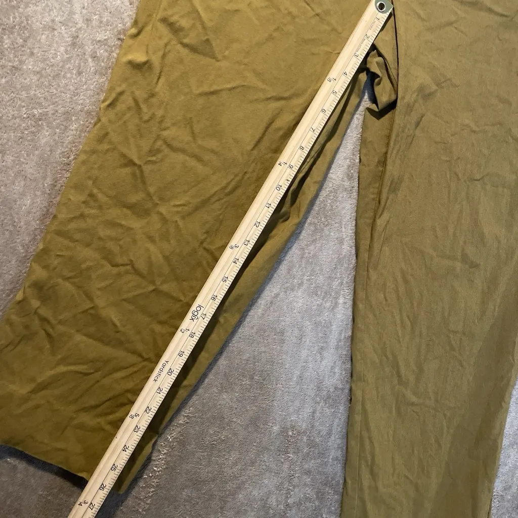 Zac & Rachel Pants Womens 22W Brown Wide Leg Cropped Stretch Casual High Rise - Image 6