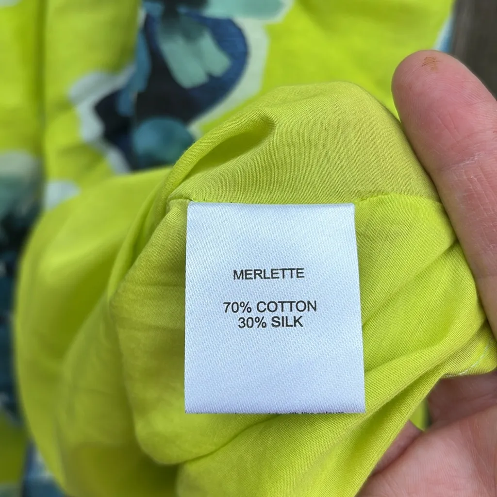 EUC Merlette Rossetti Print Floral Silk Blend Maxi Dress Medium Retail $395.00 - Image 7