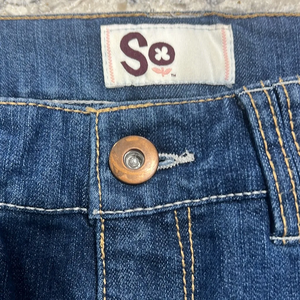 SO , Denim Mini Skirt, Size 11 - Image 3