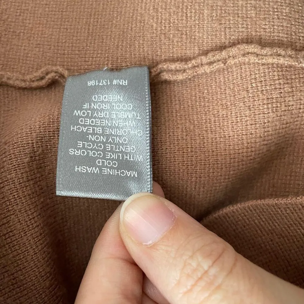 MARLED Double Breasted Knit Sleeveless Sweater Vest Suiting Menswear Size S Tan - Image 11