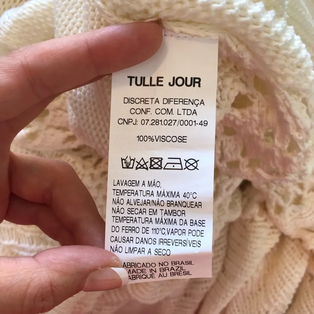 Tulle Jour Crochet Crème Maxi Dress Size L Size L - Image 12