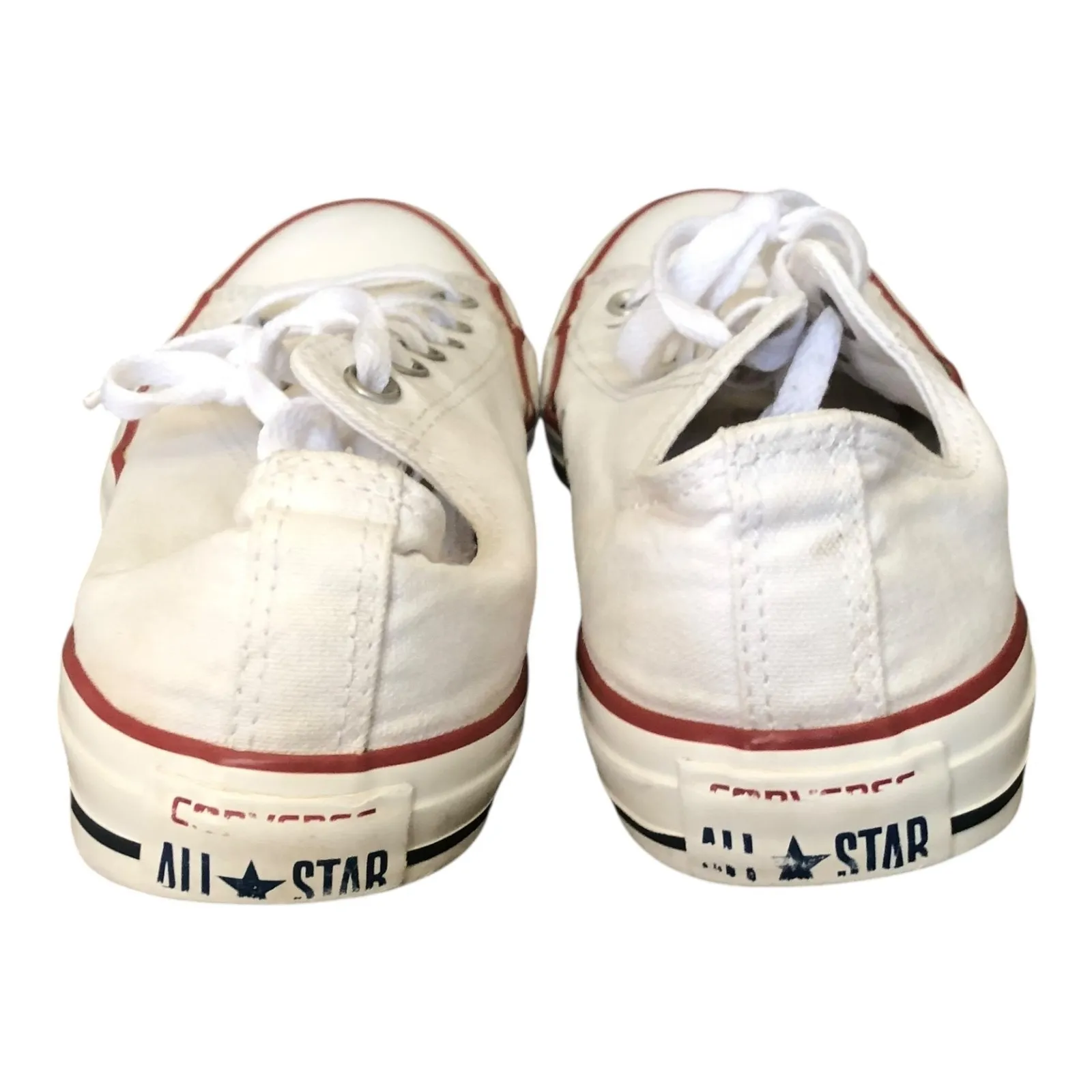 Convers All Star White Low Top Lace Up Sneakers Unisex Size Men 6 Women 8 - Image 7