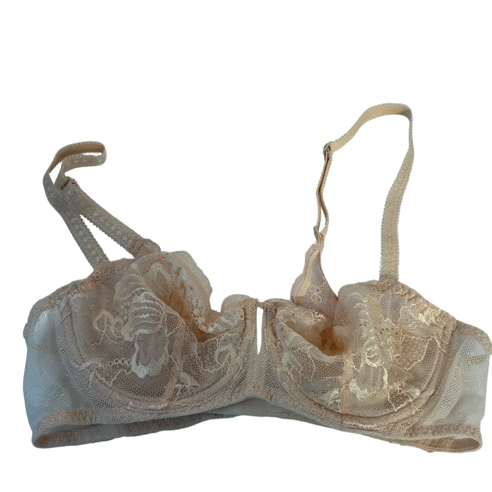 Simone Perele 32C Beige Lace Full Coverage Underwire Bra Size undefined - Image 5