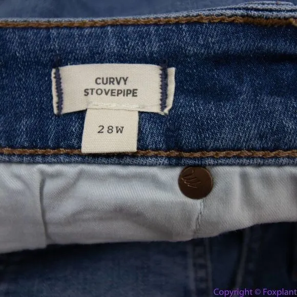 NEW Madewell Plus Curvy Stovepipe Jeans‎ in Dearham Wash, 28W - Image 15