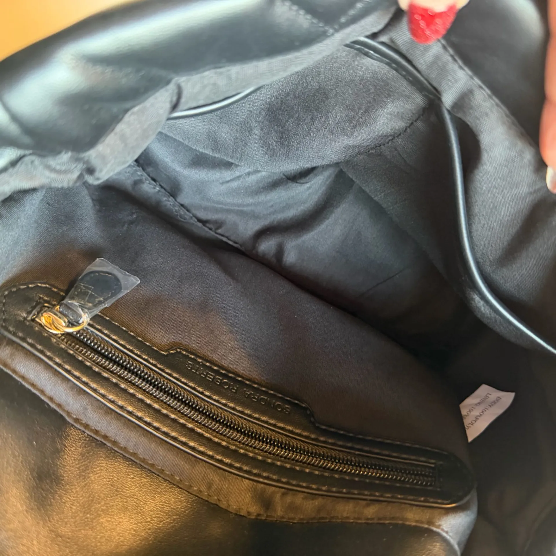 Sondra Roberts Quilted black Flap shoulder
Bag NWOT 8"x11" - Image 13