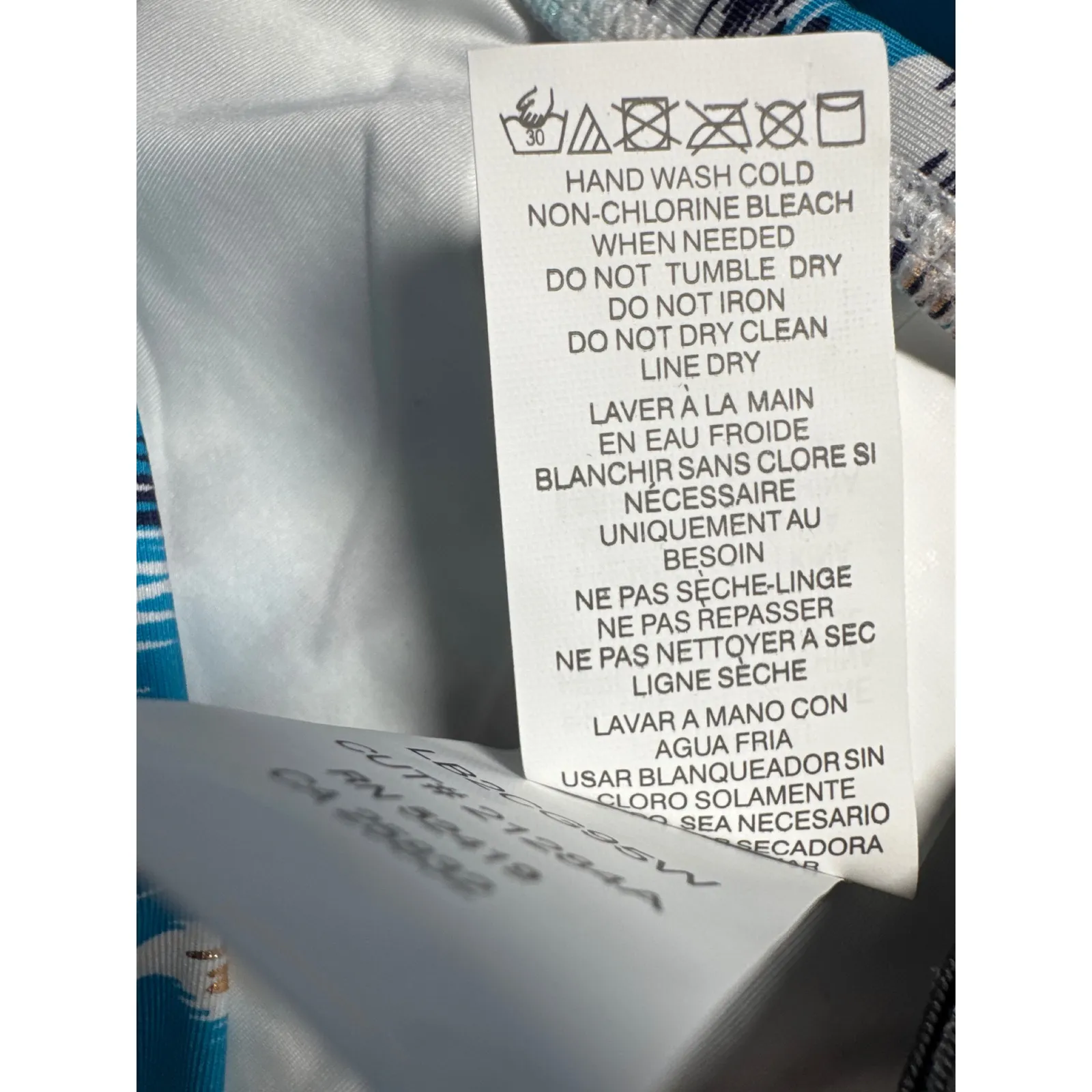 La Blanca Swim Bottom‎ Tummy Control High Waist Blue Gold 16W - Image 9