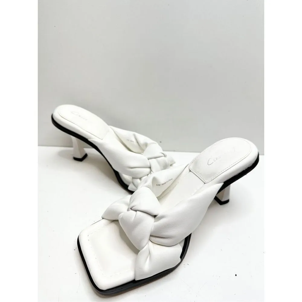 Circus by Sam Edelman Sandals Womens Size 8.5 White Sim Slides Square Toe - Image 4