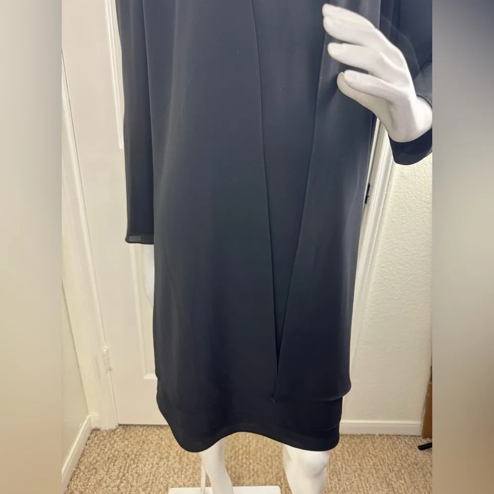 Patra Black Layered Classy Evening Dress 8 Patra Stenay Vintage. #370 - Image 4