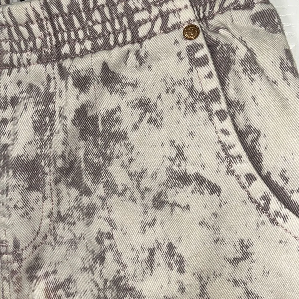 One Teaspoon  Tye Dye Gray & White Elastic Waist Shorts(Size 26) - Image 4