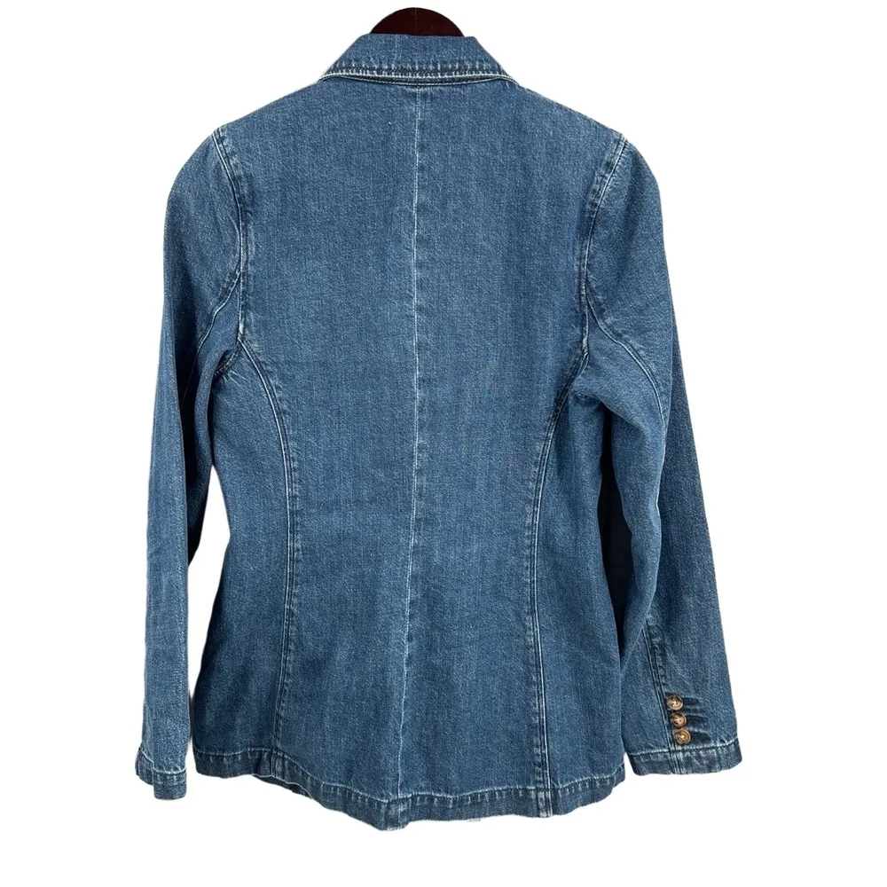 Boyish Denim Blazer Jacket XS Women’s Blue Jean Single Breasted Western Julian - Image 5