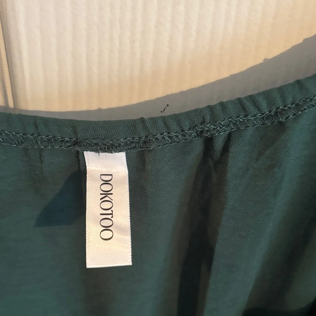 Dokotoo Emerald Green Long Sleeve Jumpsuit Size XL - Image 2