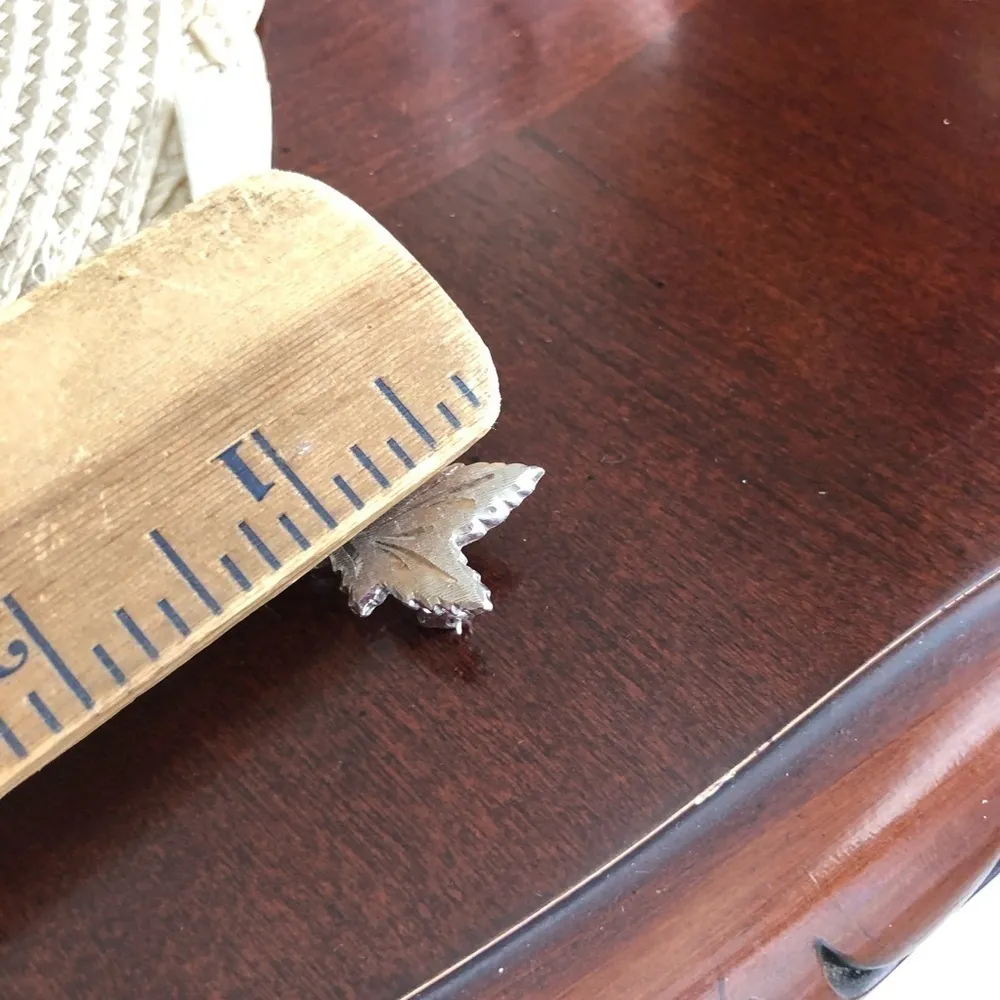 Vintage Maple Silver Tone brooch - Image 3