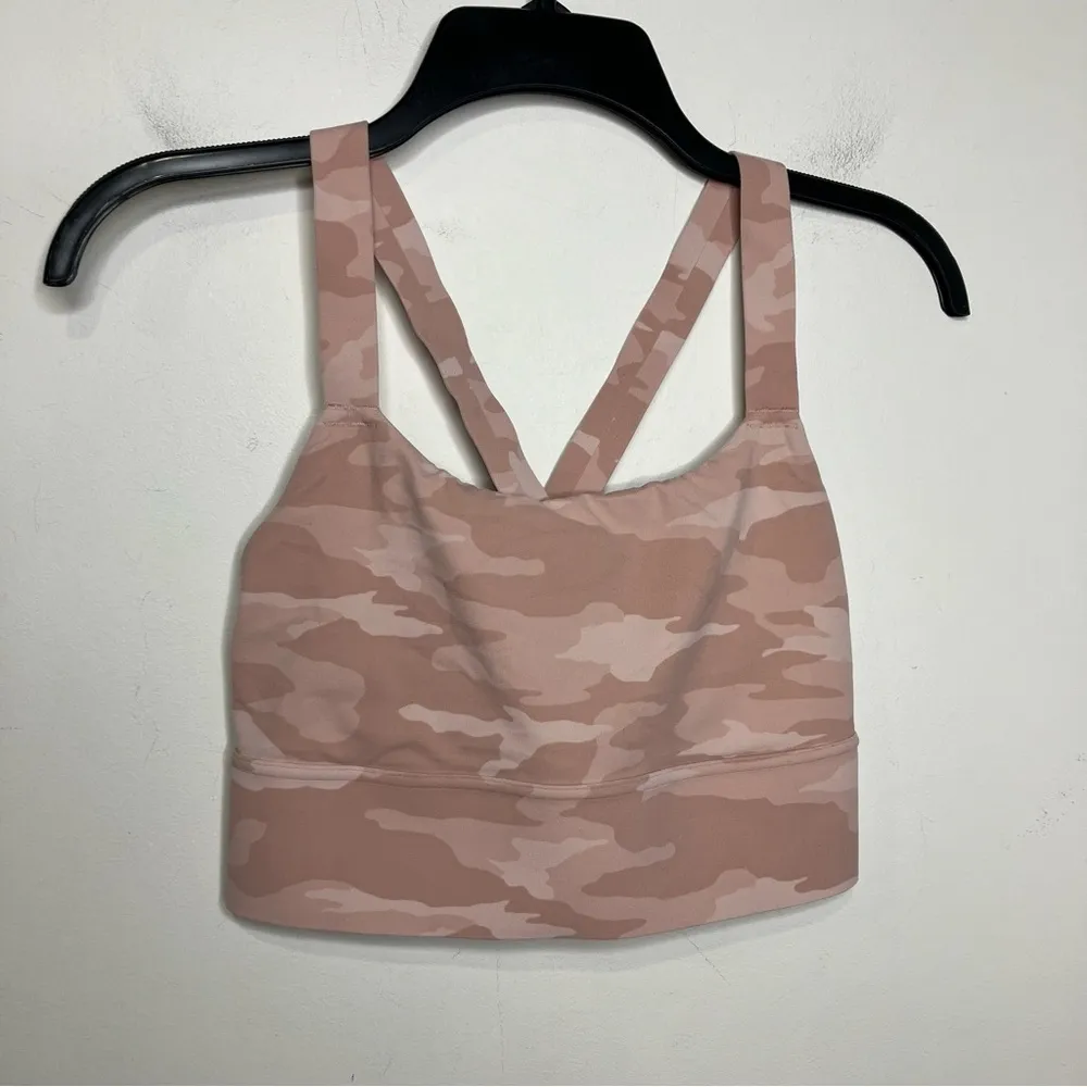 Athleta Warrior longline bra pink camo size small‎ A-C - Image 3