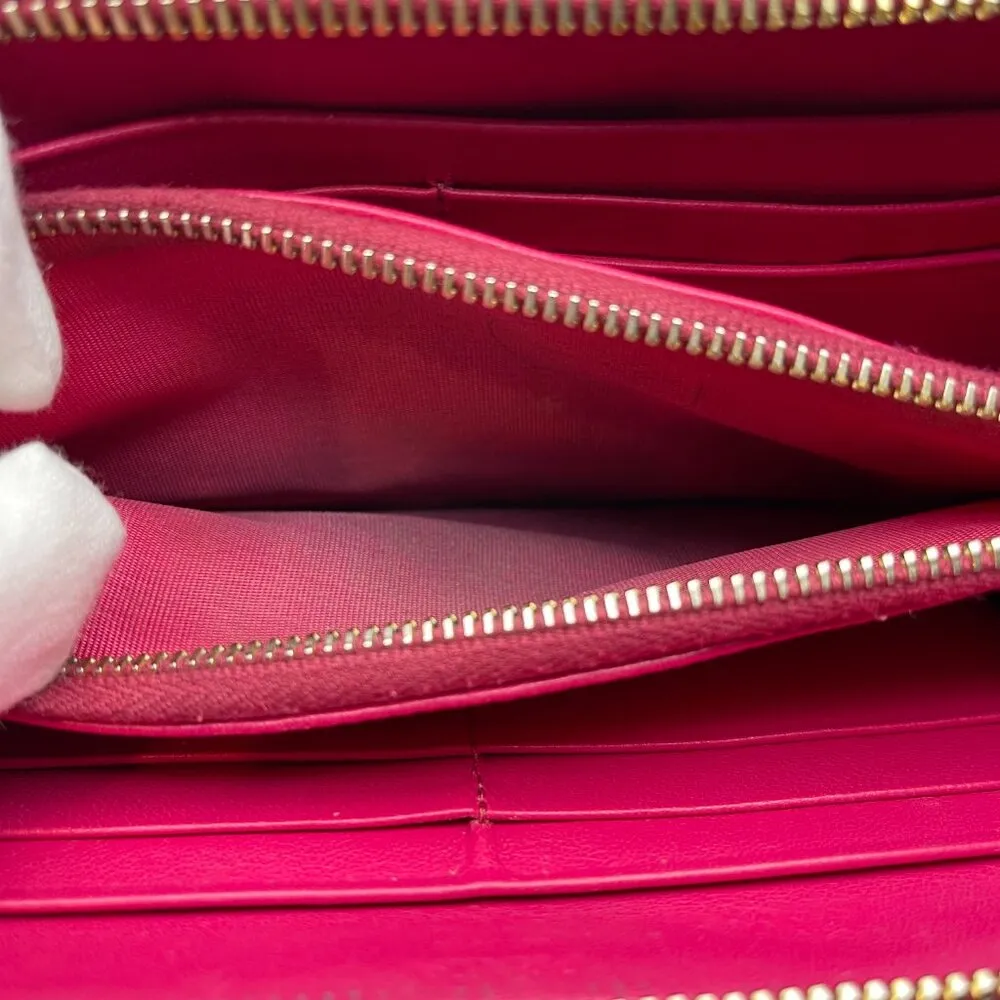 Prada Fuoco Red Saffiano Leather Zip Long Wallet - Preowned - Image 10