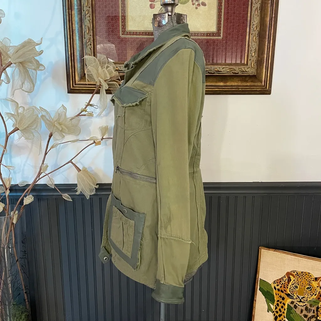 Joseph Greco JKT Jakett NY Military Utility Mixed Cargo Field Jacket Sz M 🧡🎀 Green Size M - Image 6