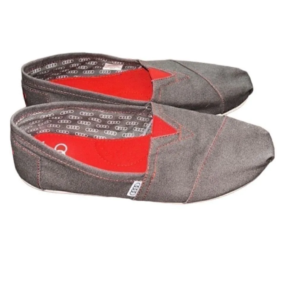 Toms Gray & Red  Flats Shoes(Size 8) - Image 2