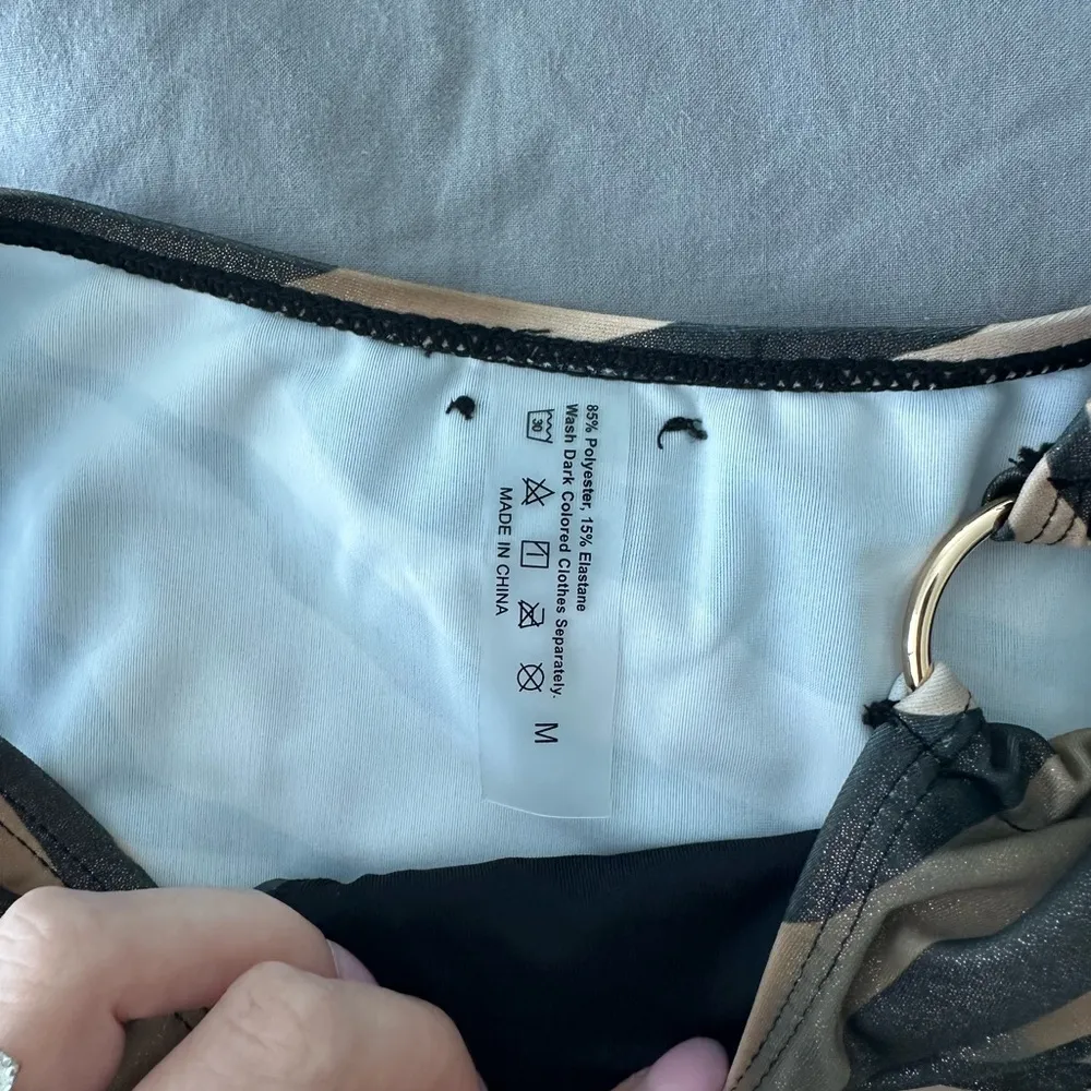 Missguided animal print shimmer bathing suit - Image 7