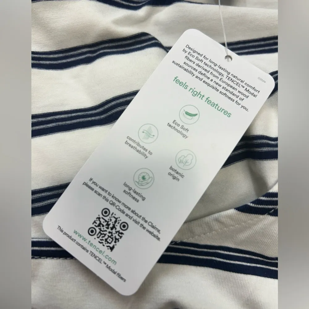 Lands’ End Blue Sundress Sleeveless Navy & White Plus Size 1X (16-18) NWT Summer - Image 8