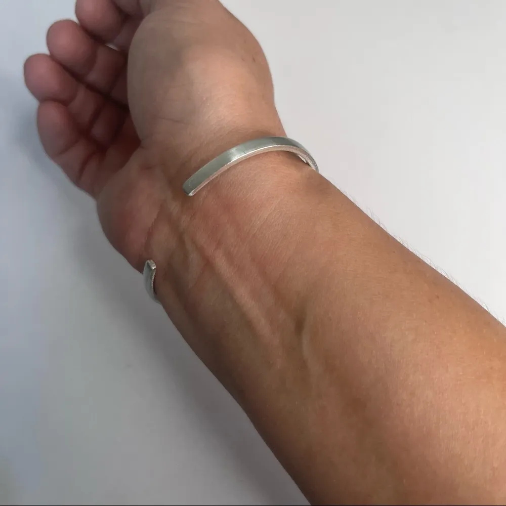 MantraBand Hustle Adjustable Stainless steel Lead free Bracelet Cuff Silver - Image 3