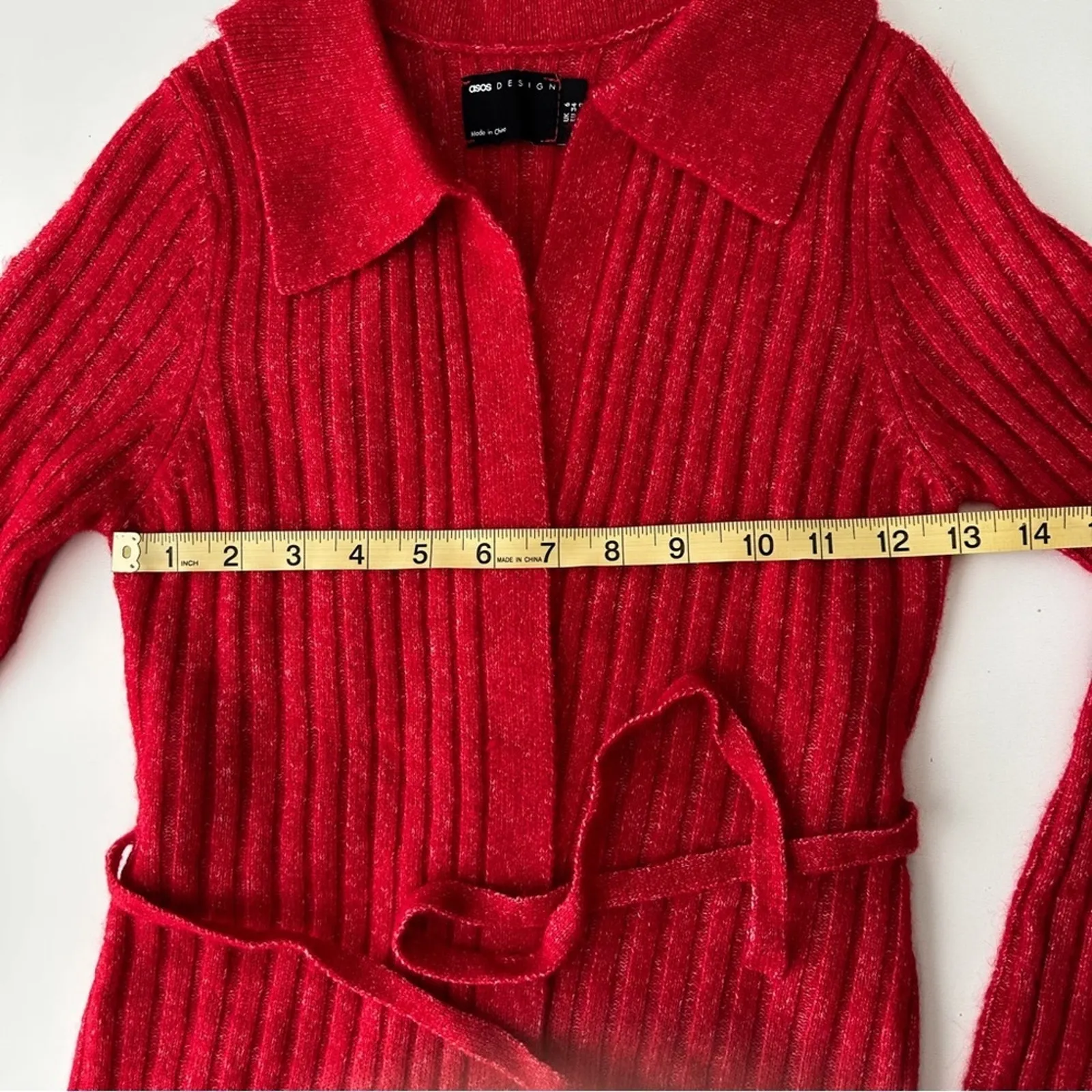 ASOS Design Collared Red Cardigan - Image 6