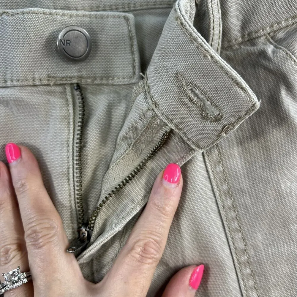 Natural Reflections Sz 10 Canvas Utility Pants Khaki Beige Classic Workwear New - Image 7