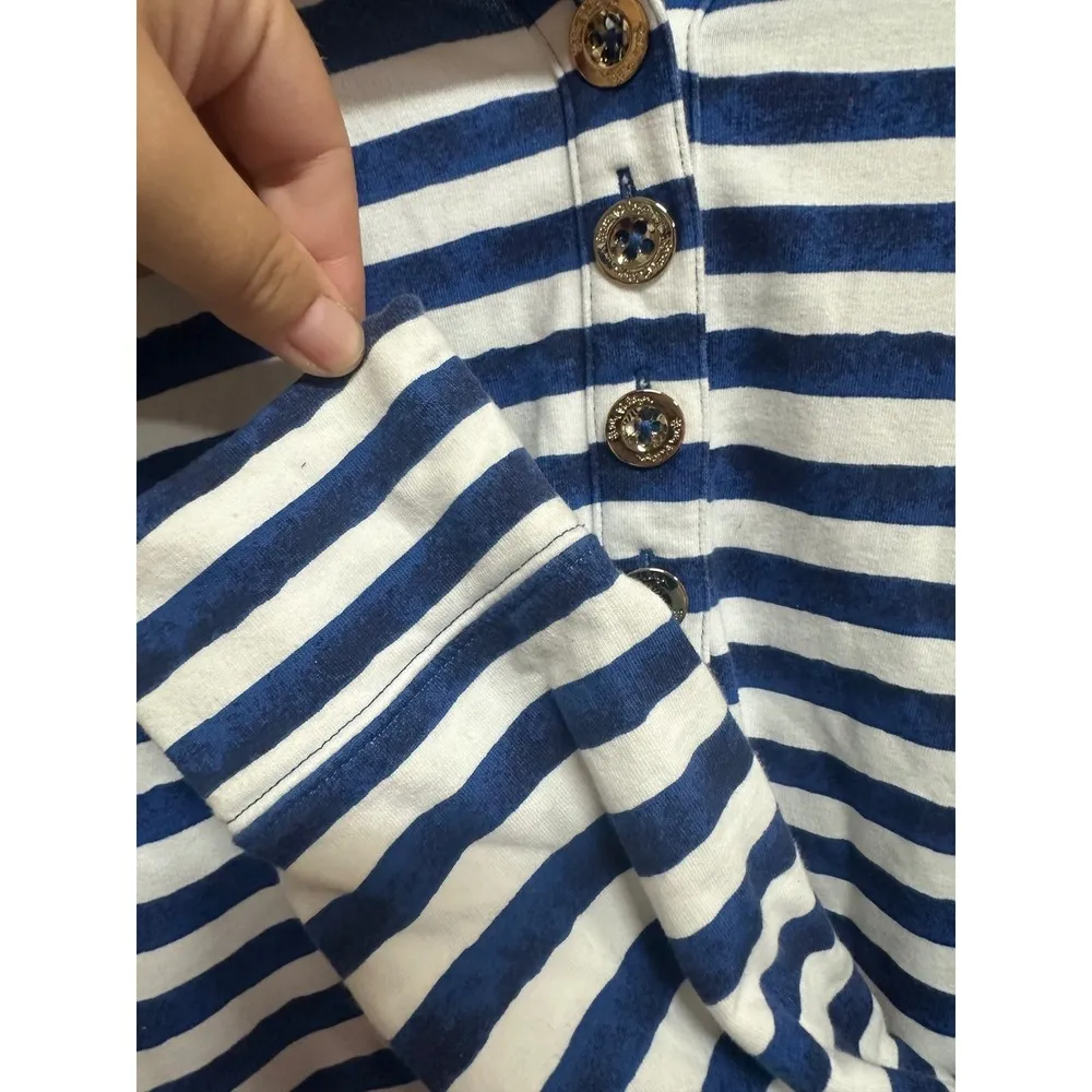 Lilly Pulitzer Marlowe Dress Womens Small Mini Lets Cha Cha Marine Long Sleeve S - Image 6