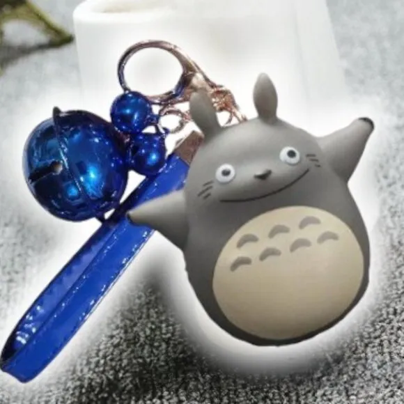 Totoro keychain with Blue Bells - Image 3
