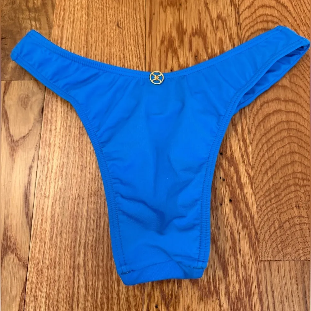 Vix Swimwear by Paula Hermanny Blue Cheeky Bikini Bottoms Size Small - Image 5