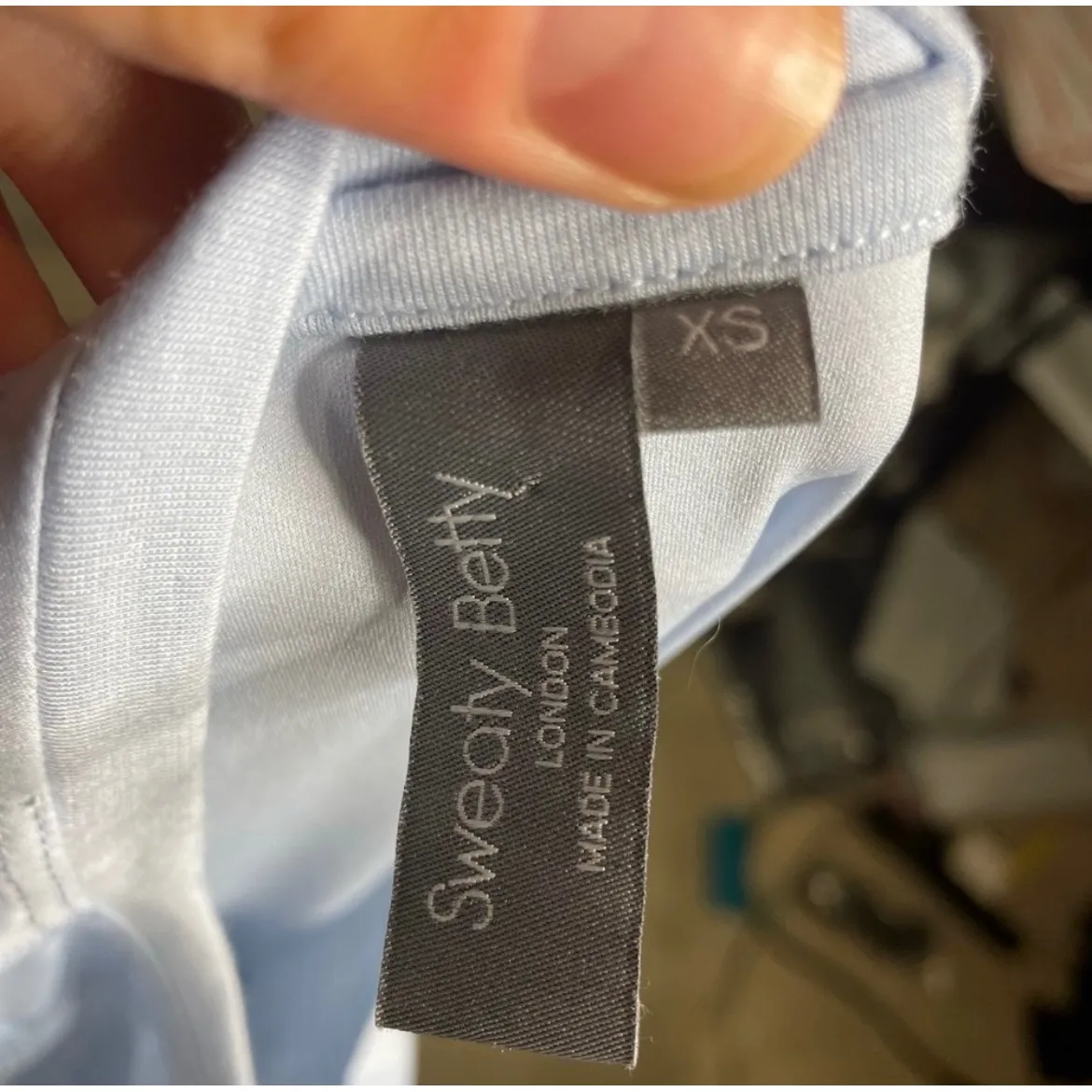 Sweaty Betty Lightweight Performance Tank Top Light Blue Racerback Workout XS - Image 4