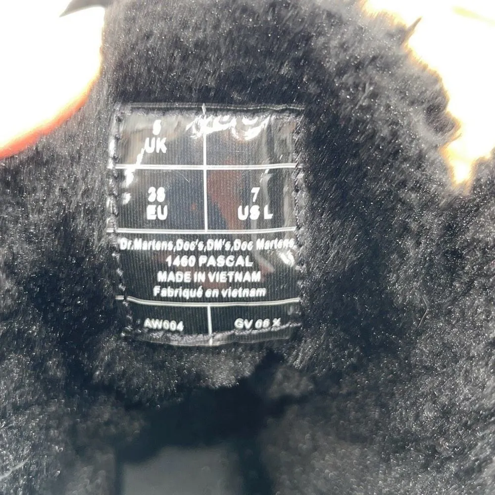 Dr. Martens‎ 1460 PASCAL WOMEN'S FAUX SHEARLING BOOTS Size 7 Black - Image 12