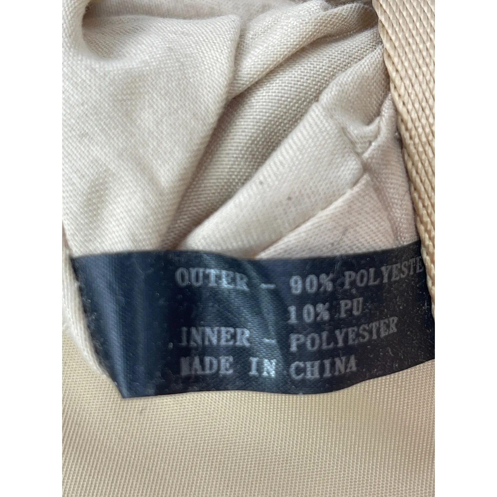 Peta & Jain Paloma Beige Cappuccino Nylon Crossbody Strap Hobo Bag Handbag OS - Image 6