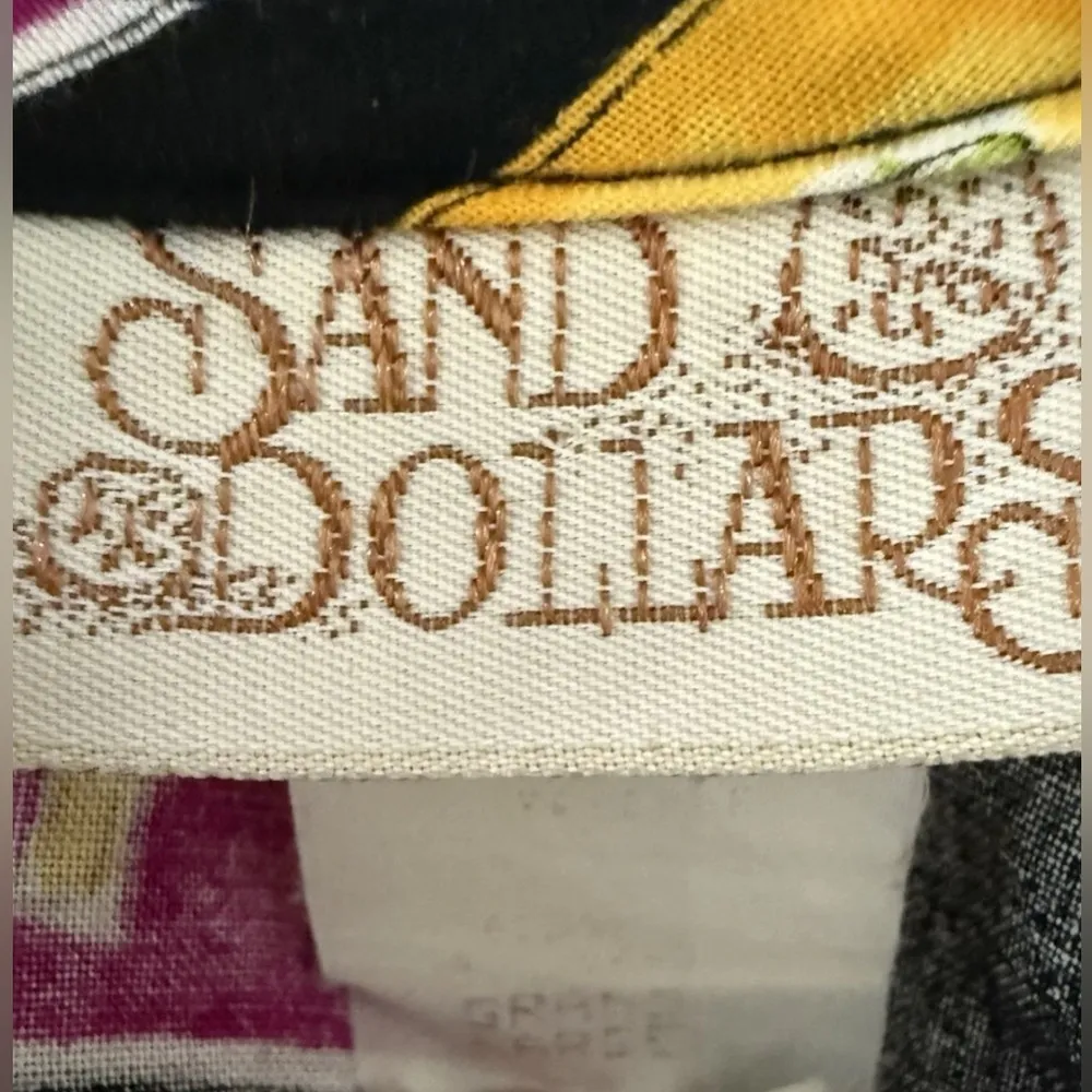 Sand Dollars 90s Vintage Dress Bikini Print Babydoll Pockets Size Large ILGWU Black - Image 4