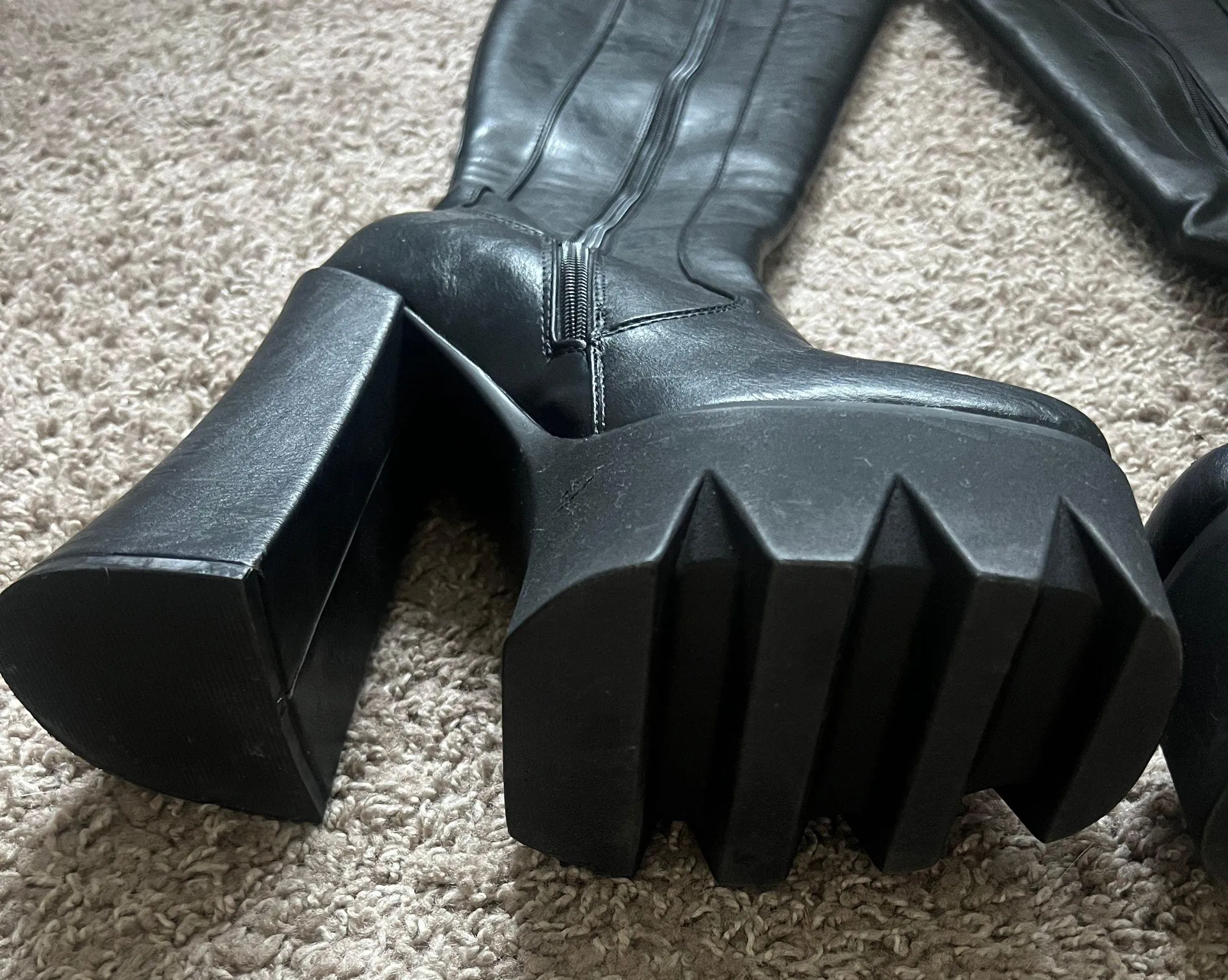 Lamoda Leather Platform Boots  - Image 5