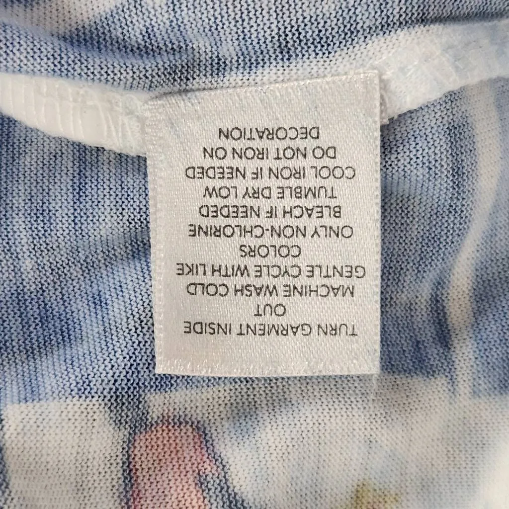 Christopher & Banks Blue and Orange Tee with Sequins and Sparkles Size Medium - Image 8