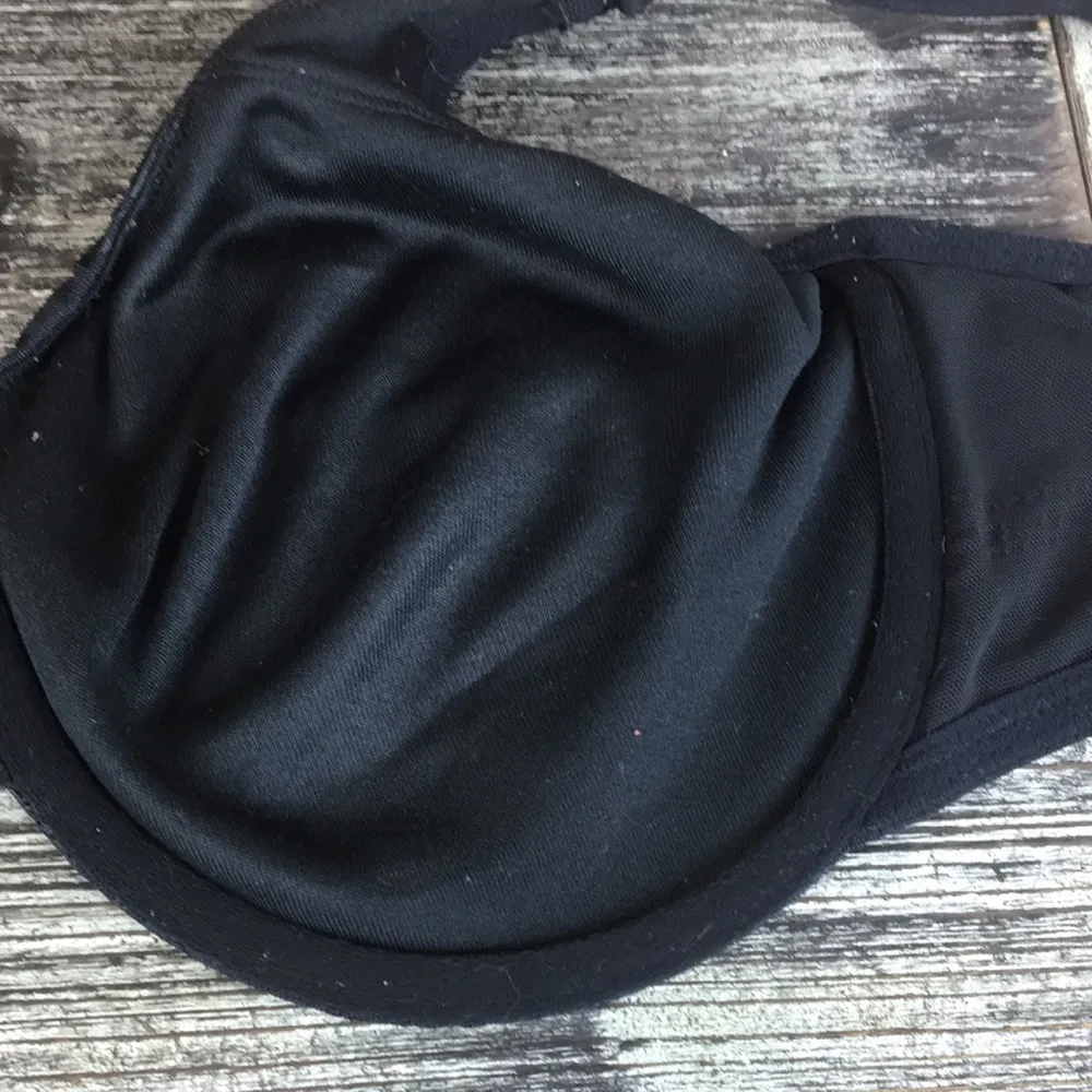 SOMA Black Floral Cup Unlined Underwire Bra 38DD - Image 5