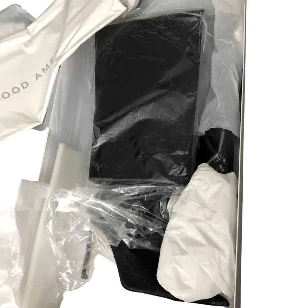 Good American Glitter Over the Knee Boots Pointed Toe Stiletto Slouchy Black 7 - Image 5