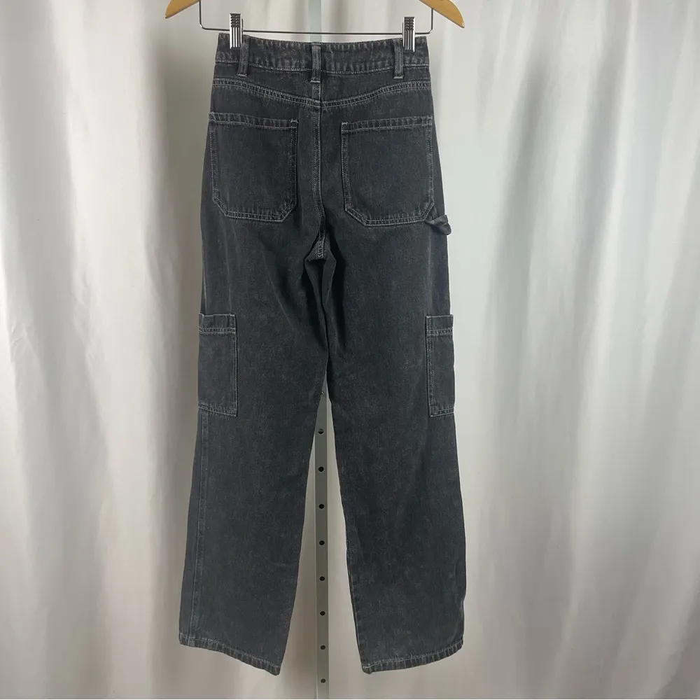 RSQ Grunge Cargo Size 23 Baggy Loose Wide Leg Jeans Acid Wash - Image 2