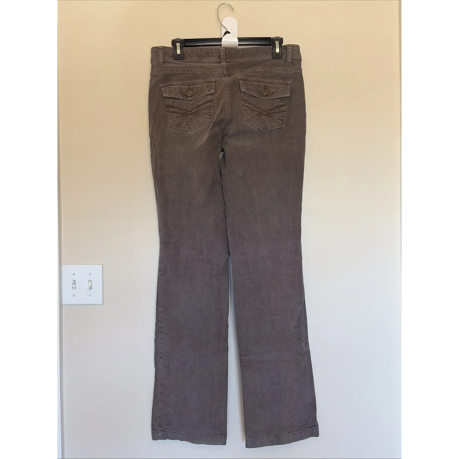 Sonoma Kohls Brown Corduroy Straight Leg Cotton Stretch Pants Womens 6 Tall Long - Image 4