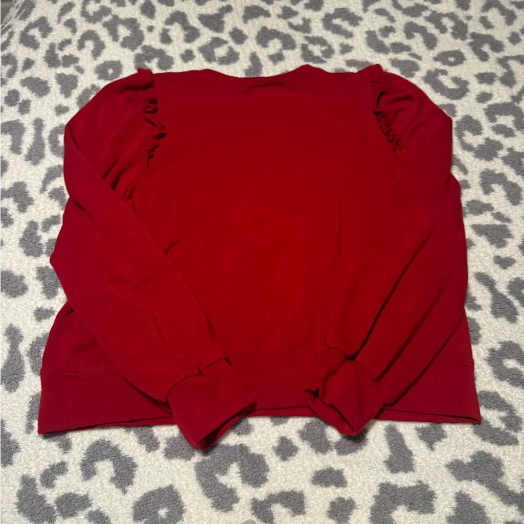 Karen Kane Vibrant Red Crew Neck Top - Image 2