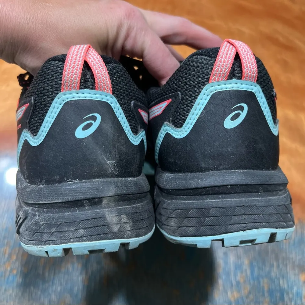 ASICS Gel-Venture 8 Black Pink blue Athletic Trail running shoes size 8.5 wide - Image 13