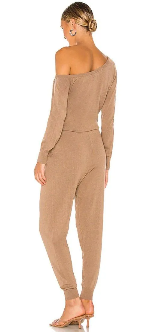 Charlotte Jumpsuit in Taupe Small - Image 3