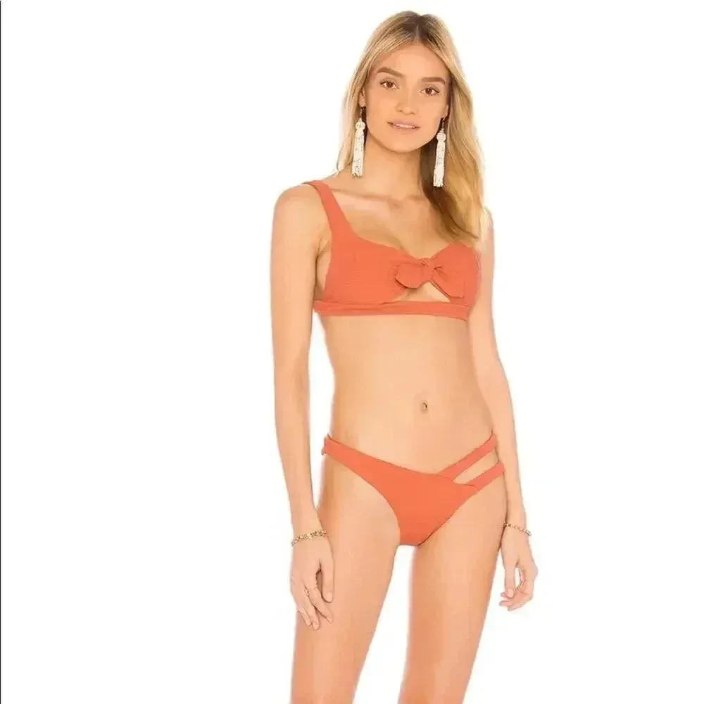 Kopper & Zink Revolve Molly Bikini Top NWT Orange Size L - Image 4