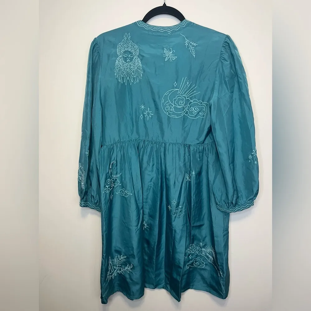 Johnny Was NWOT Christy Flowy Tie Front Whimsical Embroidered Dress XS - Image 12