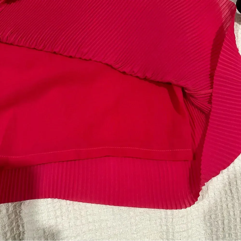 New NWT J.McLaughlin Aisha Dress in pink size XS pleated midi dress Carmine Rose - Image 8