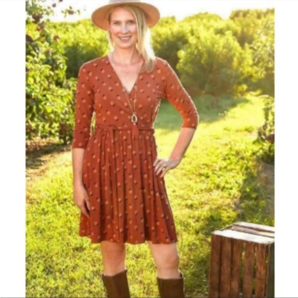 Matilda Jane Wrap Knee Length tie waist‎ Dress - S - Image 6