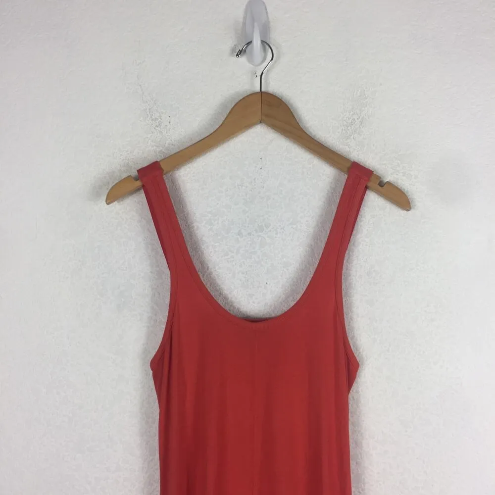 Rag & Bone Allegra Scoop-Neck Tank Midi Dress Size XS Coral Crepe Jersey - Image 4