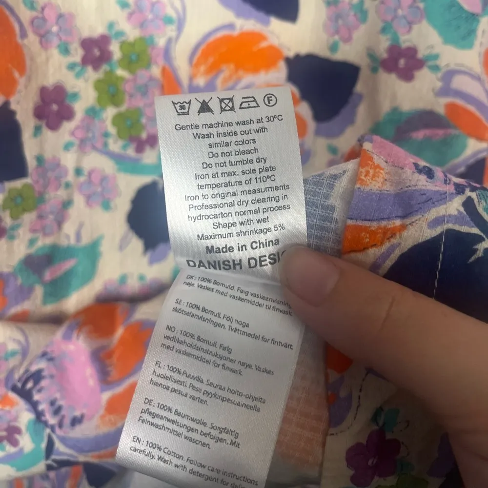 Cecile Copenhagen 1180 Mirna Dress bright multi color cotton Size Small Orange - Image 5