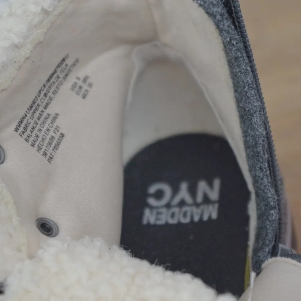 Steve Madden Madden NYC Grey Felt Mountaineering Fashion Boots Size 8 - Image 5